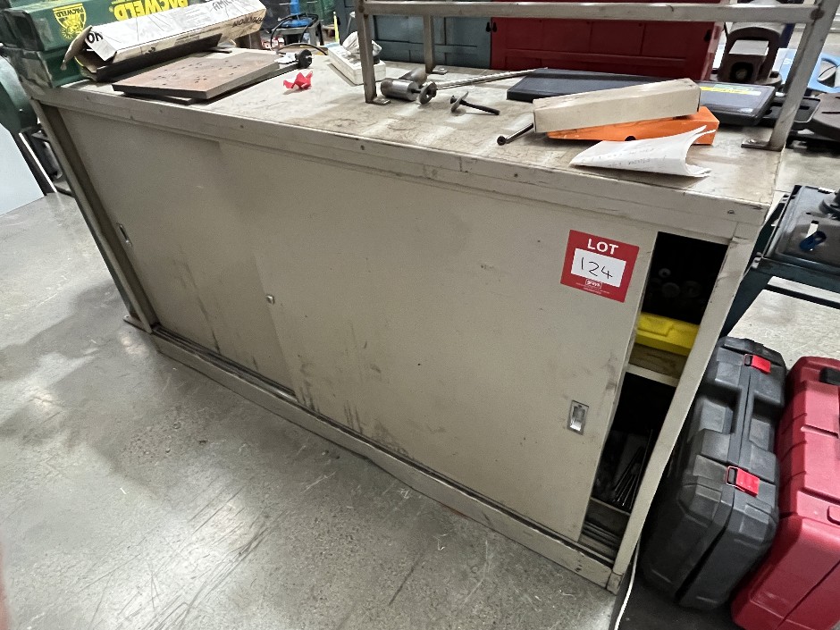 2 Sliding Door Storage Cabinet with Assorted Steel Pins
