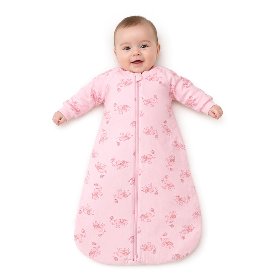 SNUGTIME Cotton Long Sleeve Sleeping Bag, Size 1-2 (Fit 12-24M), 3 TOG, 10