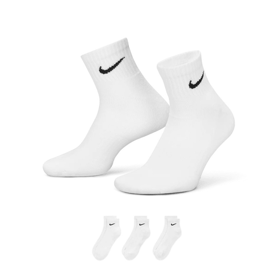 6 Pairs x NIKE Everyday Cushioned Socks, Size XL (Men's 12-15), Cotton, Whi