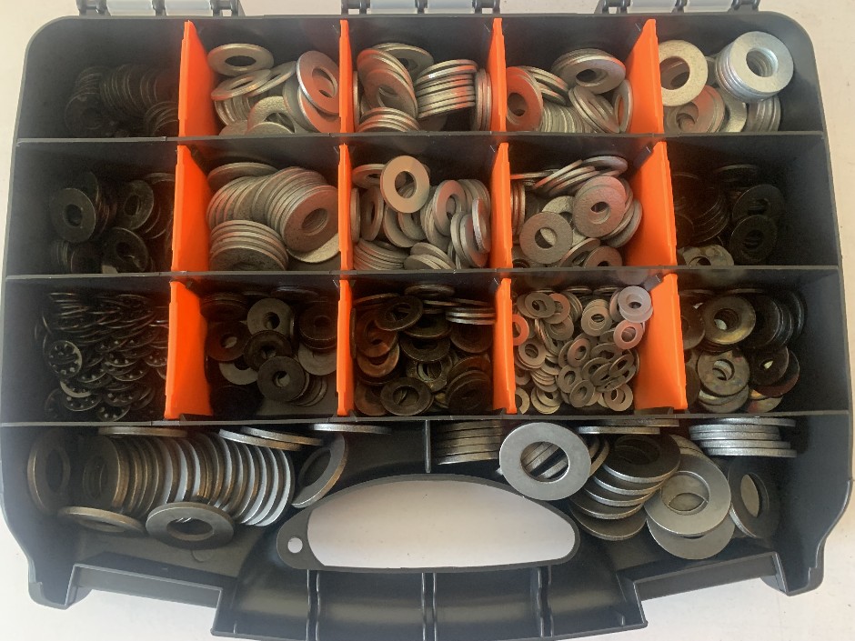 Small Quality Carry Case with Various Sized Washers