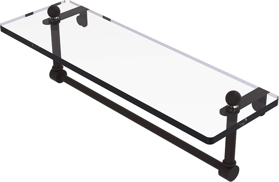 ALLIED BRASS PR-1/16TB-ORB 16-Inch Single Shelf with Towel Bar, Oil Rubbed