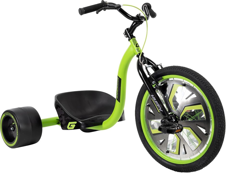 HUFFY Green Machine Slider Ride On Stunt Trike Spin and Drift Green & Black
