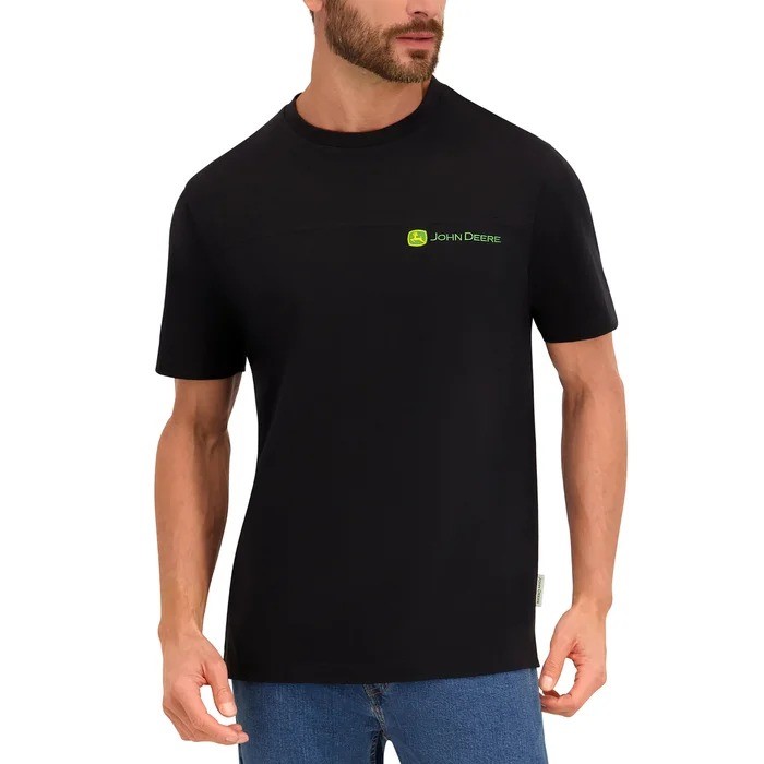 JOHN DEERE Men's Tee, Size S, 100% Cotton, Black. Buyers Note - Discount F