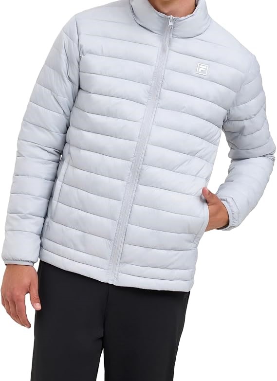 FILA Men's Jacob Lite Puff Jacket, Size 3XL, High Rise Grey, ASJ13801. RRP: