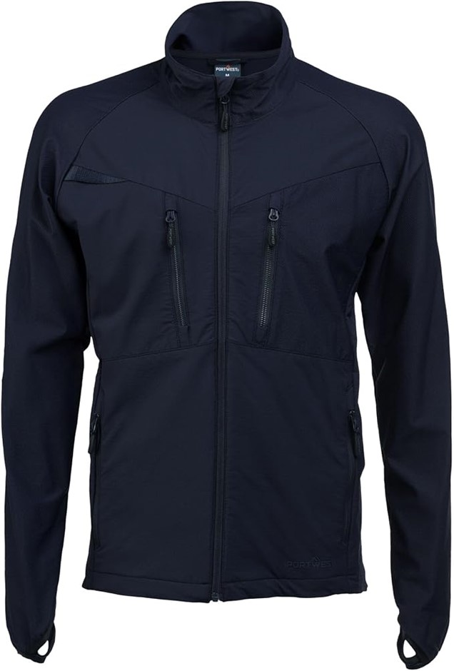 PORTWEST Men's Lightweight Stretch LS Work Jacket, Size XL, All Navy, DX480