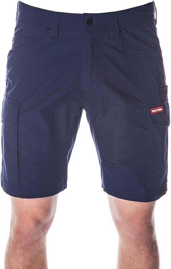 HARD YAKKA Men's 3056 Ripstop Poly Cotton Work Short, Size 102 Regular, Nav
