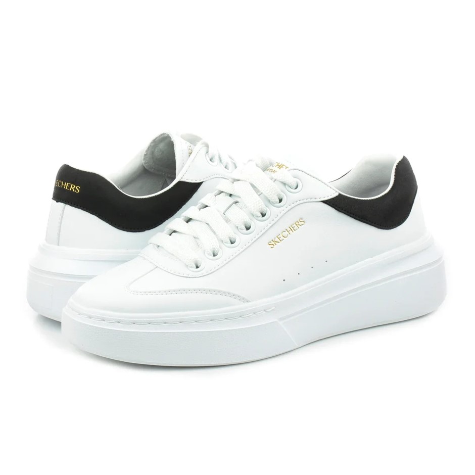 SKECHERS Women's Cordova Court Shoes, Size US9, White/Black (WBK), 185060.