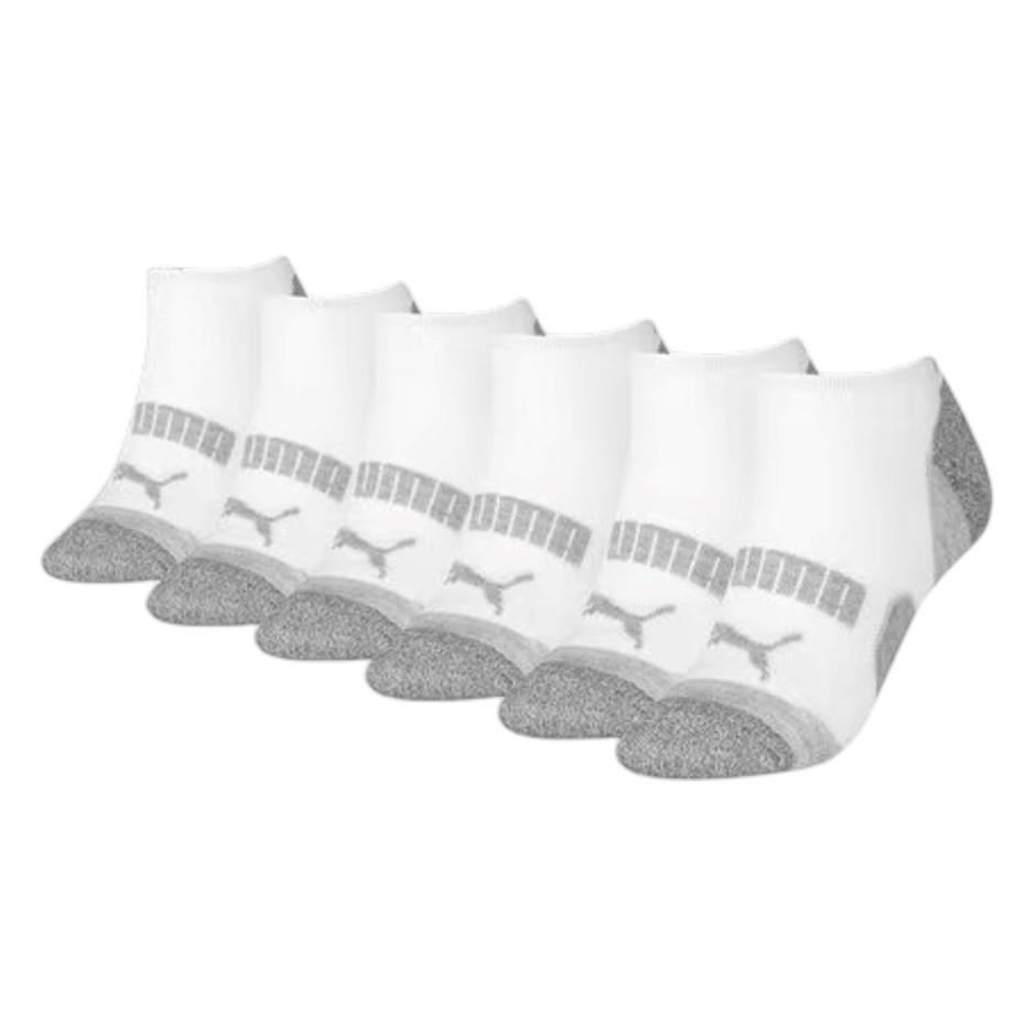 10 Pairs x PUMA Women's Repreve LowCut Socks, Shoe Size US 9-11, White/Ligh