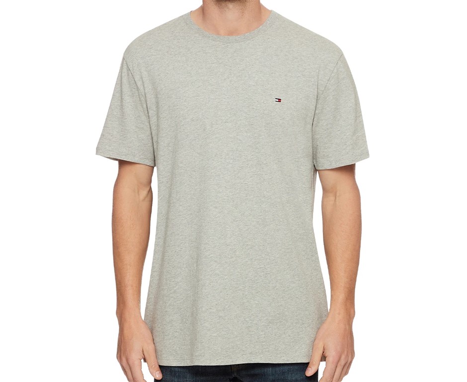 TOMMY HILFIGER Men's Nantucket S/S Tee, Size 2XL, 100% Cotton, Grey Heather