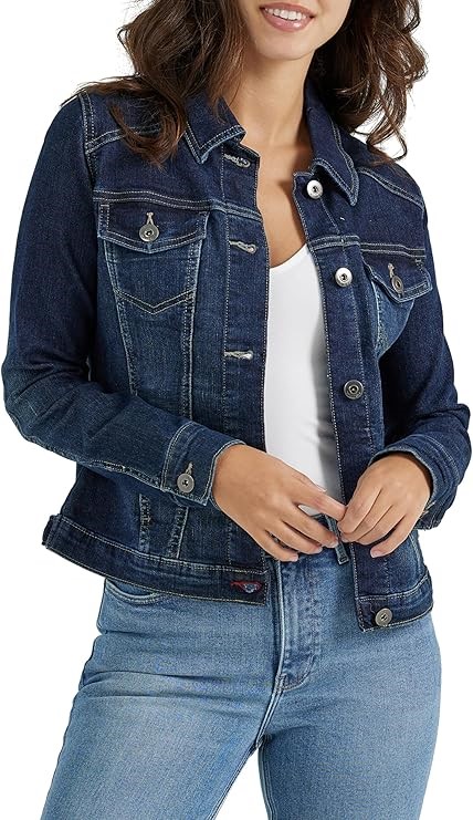 WRANGLER Authentics Women's Denim Jacket, Size S, Drenched, ZFWJ1A9.  Buyer