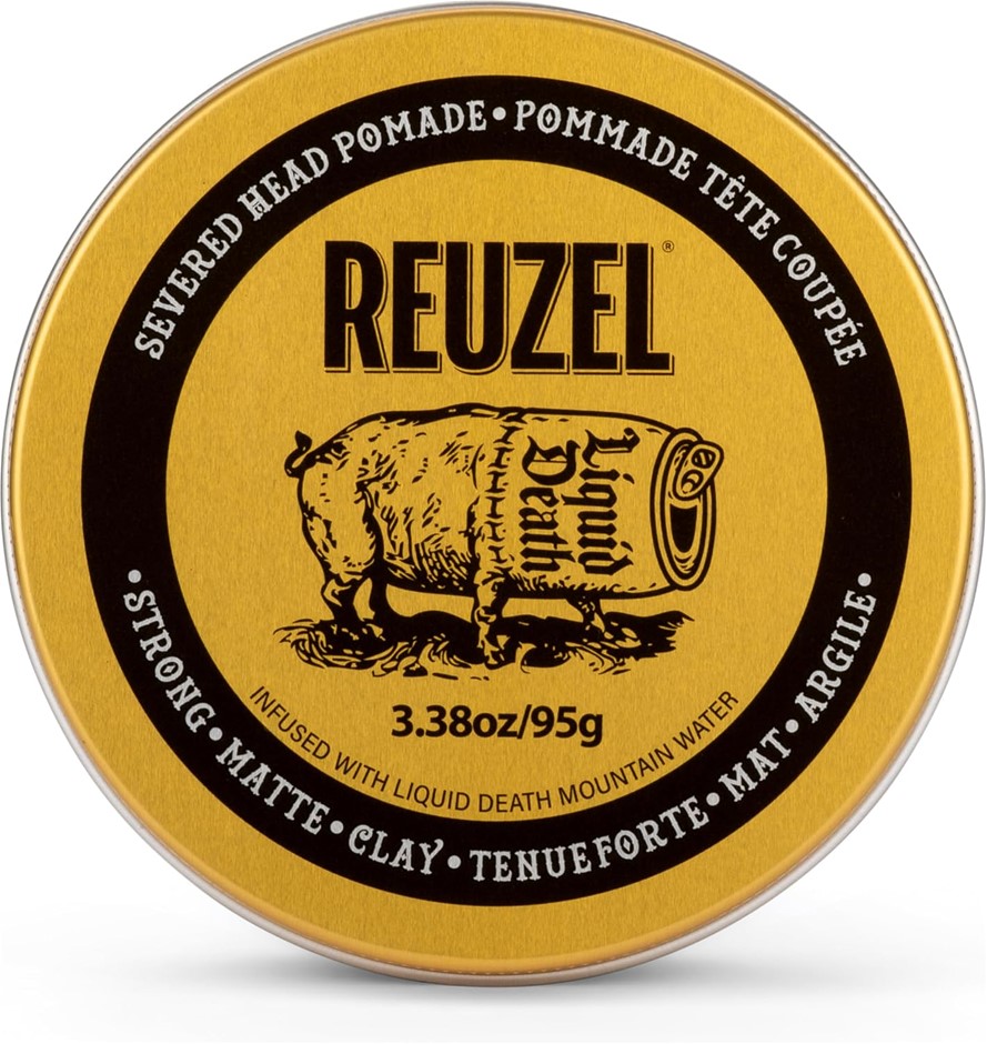 2 x REUZEL Men's Clay Matte Strong Pomade Infused With Liquid Death Mountai
