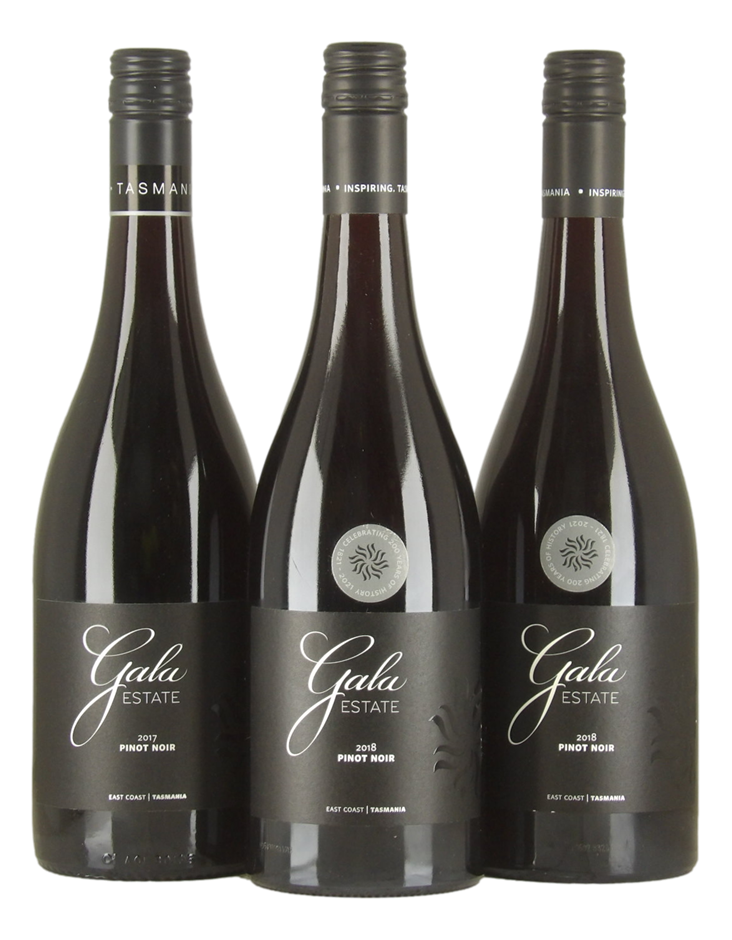 Mixed Gala Estate Pinot Noir Wine Pack (3x 750mL), Tasmania.