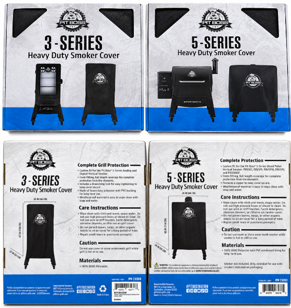 BUNDLE of PIT BOSS Vertical Electric Smoker Cover, 3 Series + PIT BOSS 7355