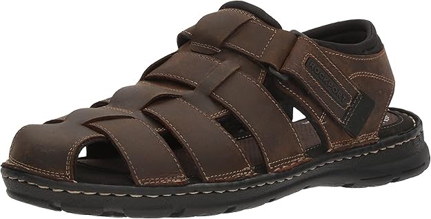 Rockport Men's Darwyn Fishermen, Brown Ii Leather, 6.5 Wide NB: no box