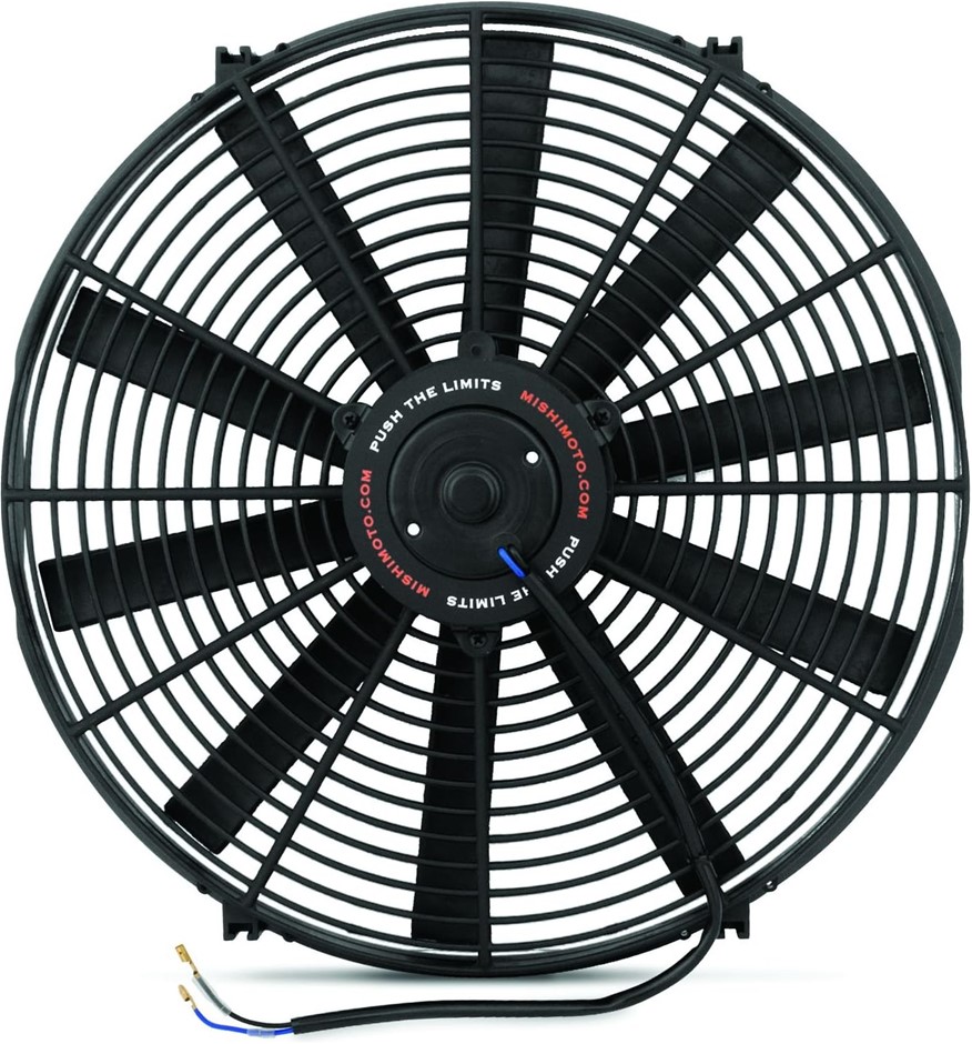 MISHIMOTO MMFAN-16 Slim Electric Radiator Fan, 16" Universal Fit, Black.