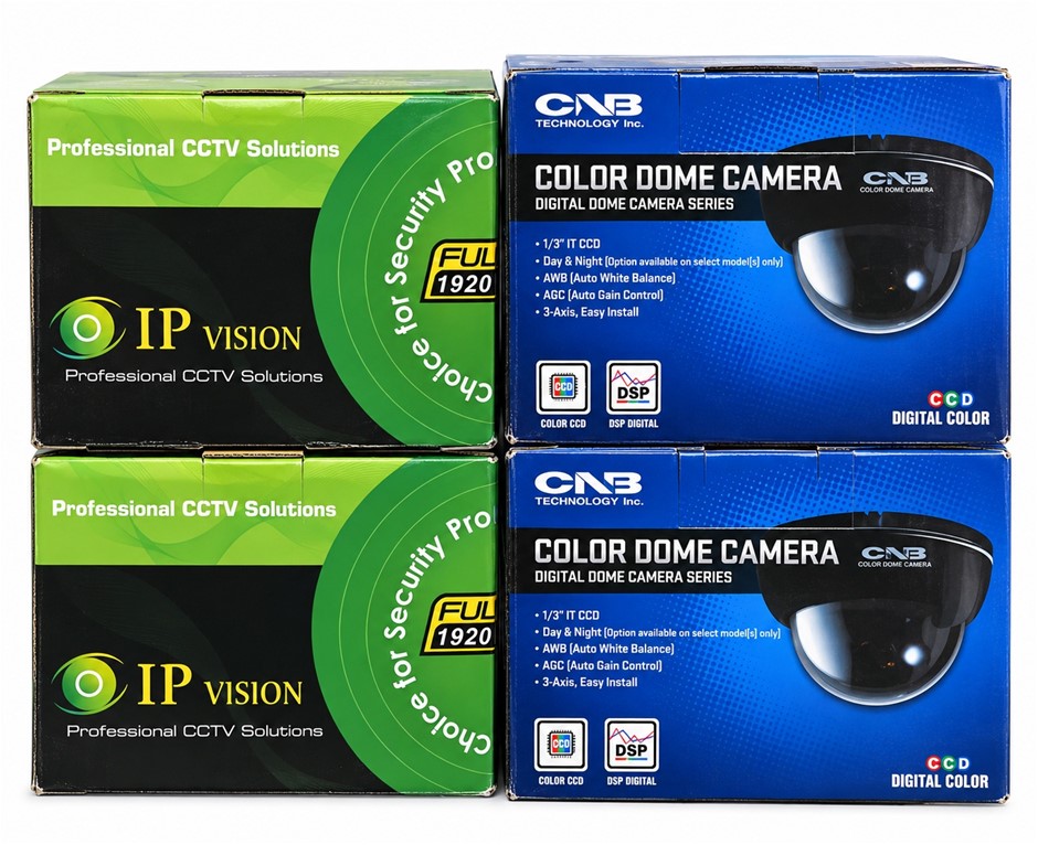 4 x CCTV Camera Bundle – 2 x IP VISION IPV-D310AHD 2.1MP 1080P Mini IR Dome