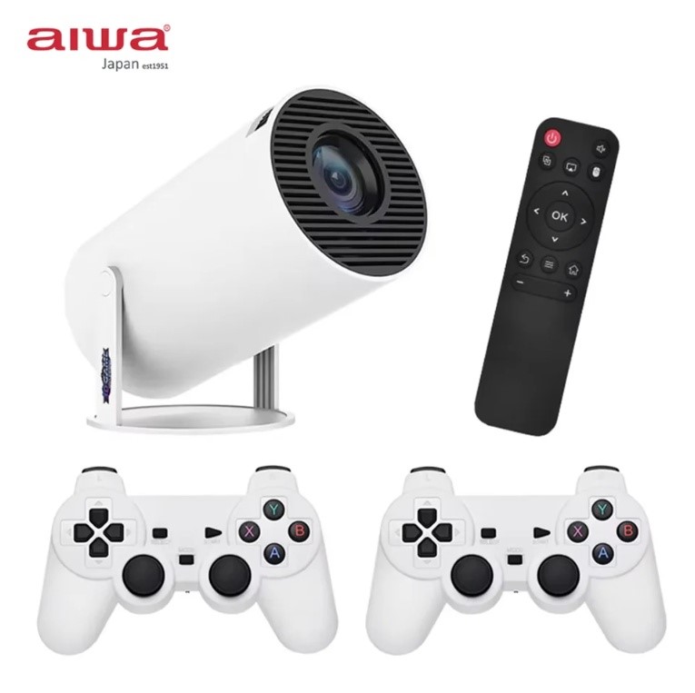 AIWA Smart Gaming LED Projector – 720P HD, 130" Projection, WiFi, Bluetooth