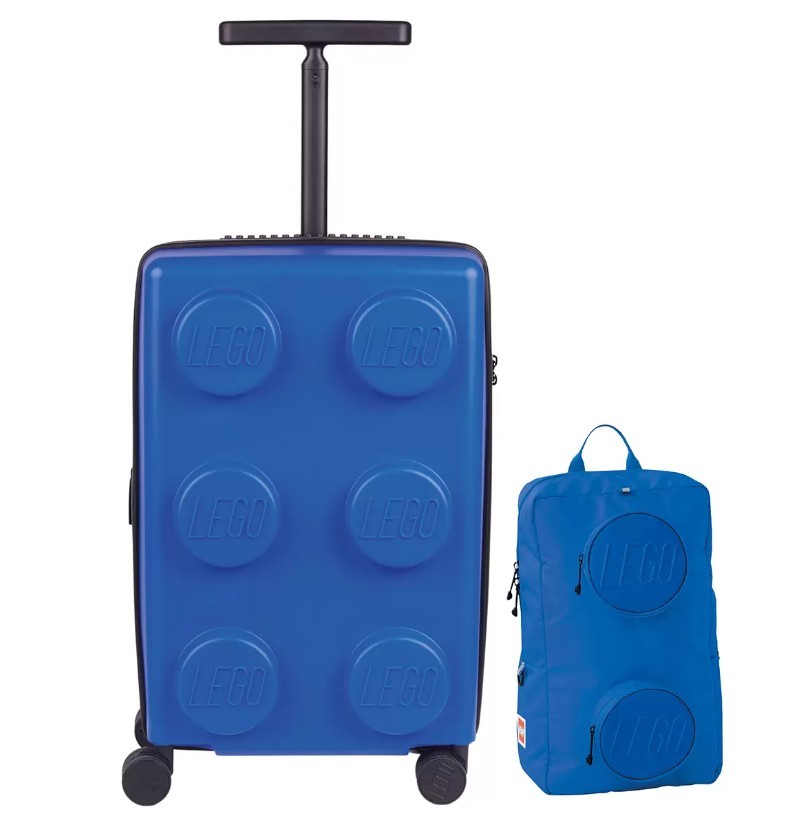 LEGO Carry On and Backpack Set, Blue. NB: Minor use, condition unknown.