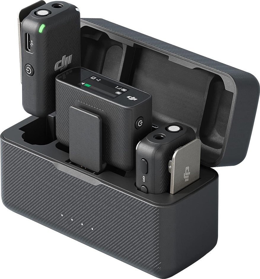 DJI Mic (2 TX + 1 RX + Charging Case), Wireless Lavalier Microphone. RRP:$