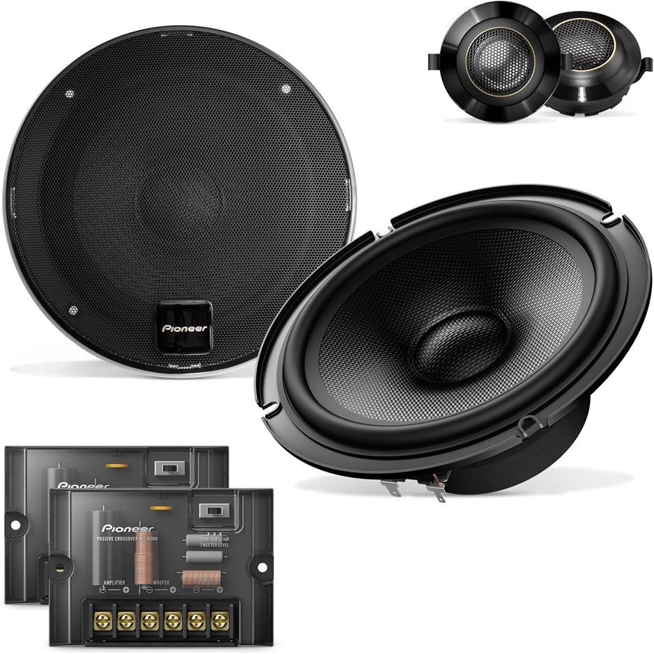 PIONEER TS-Z65CH, 2-Way Component Car Audio Speakers, Full Range, Open & Sm