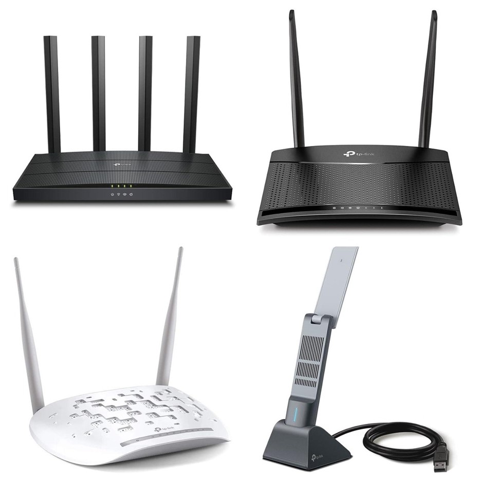 4 x TP-LINK Network Devices. RRP -$350. 1 x TP-Link Archer AX12 AX1500 Dual