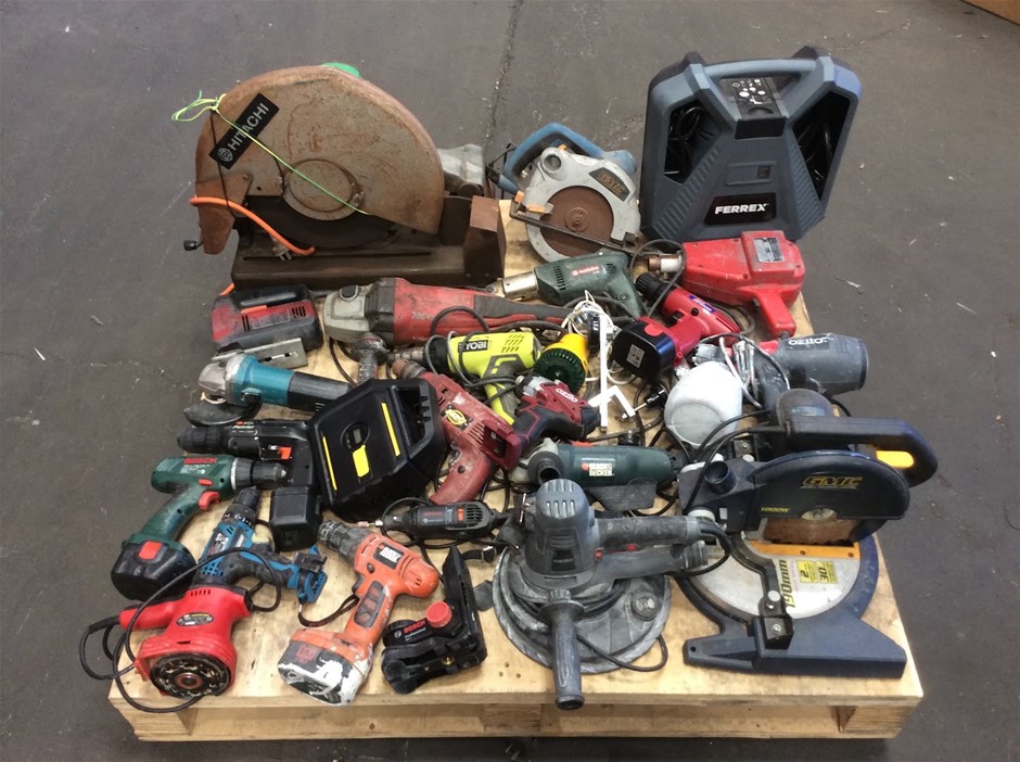 Mixed Brand Power Tools, Saws, Drills, Grinders & Sanders