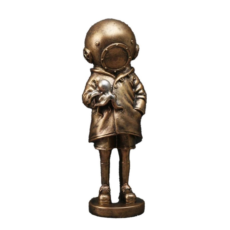 Banksy (after) resin sculpture Think Tank