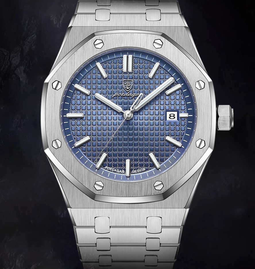 NEW POEDAGAR Luxury SS Sporty Men's Quartz Wristwatch