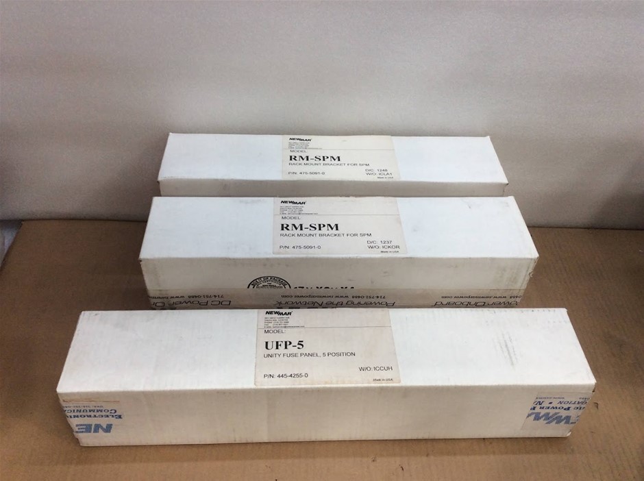 Newmar RM-SPM Rack Mount Bracket & UFP-5 Unity Fuse Panel - New (Lot of 3)