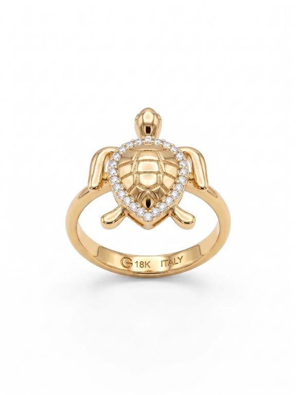 18K/Italy Gold Bonded Ring -(stamped 18K/Italy)-Warranty Quality-Bonus Gift
