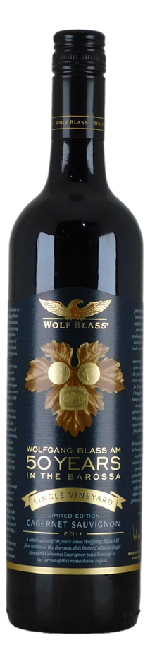 Wolf Blass 50 Yrs Limited Edition Cab Sauv 2011 (1x 750mL), Barossa.