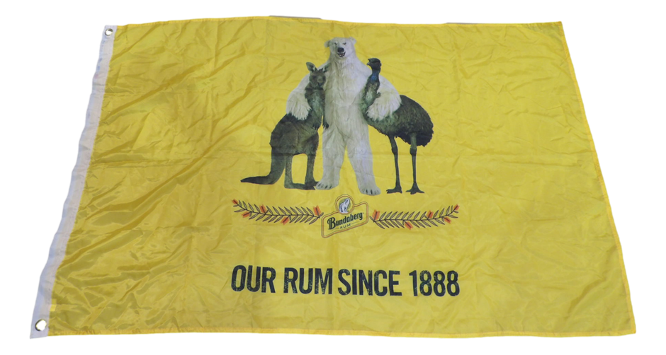 Bundaberg 'Our Rum Since 1888' Flag/Banner (Large, Yellow)