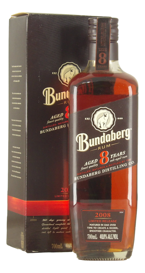 Bundaberg Rum Aged 8 Years Limited Edition Rum 2008 (1x 700mL), QLD.