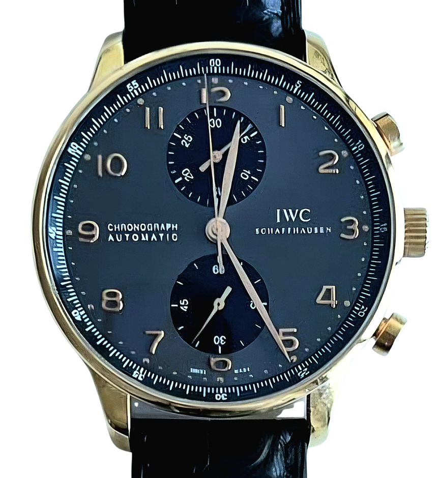 IWC PORTUGIESER CHRONOGRAPH AUTO 40.9MM 18K ROSE GOLD IW371482 WXO COA