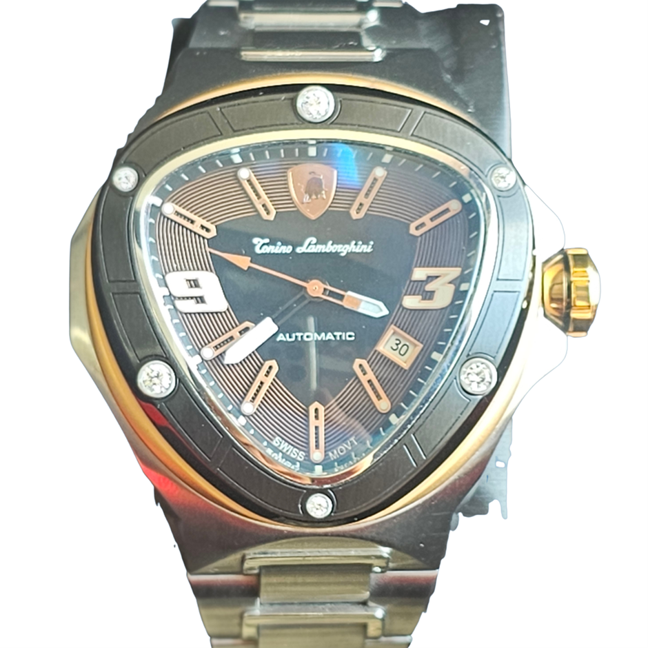 TONINO LAMBORGHINI ROSE GOLD CL888 44MM STAINLESS STEEL CL888 WXO COA