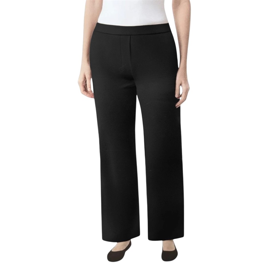LAYER ZERO Women's Straight Pull On Pant, Size L (Inseam: 29 1/2"), Black.