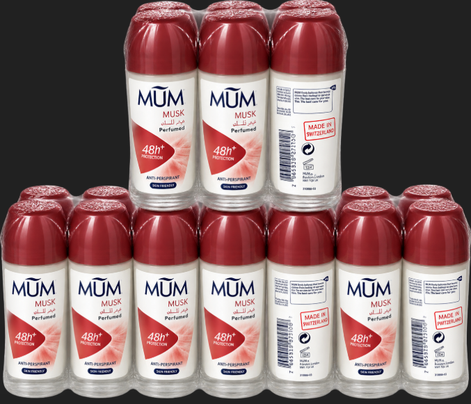 MUM DEO ROLL-ON 50ML, Musk, Pack of 18