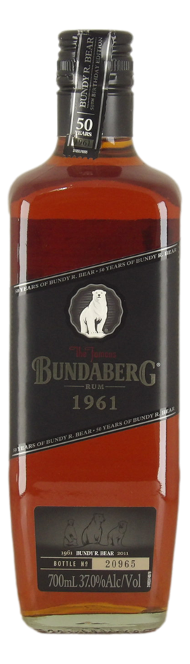 Bundaberg 1961: 50 Years of Bundy R. Bear, Black Label 2011 (1x 700mL), QLD