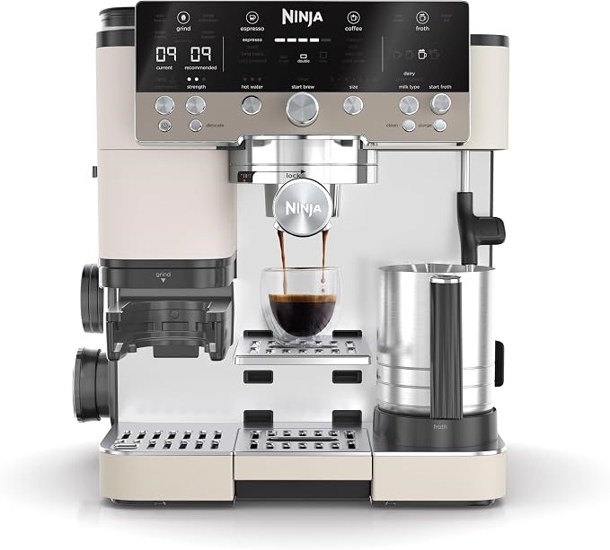 NINJA Luxe Café Premier Espresso & Coffee Machine, Oat Milk.