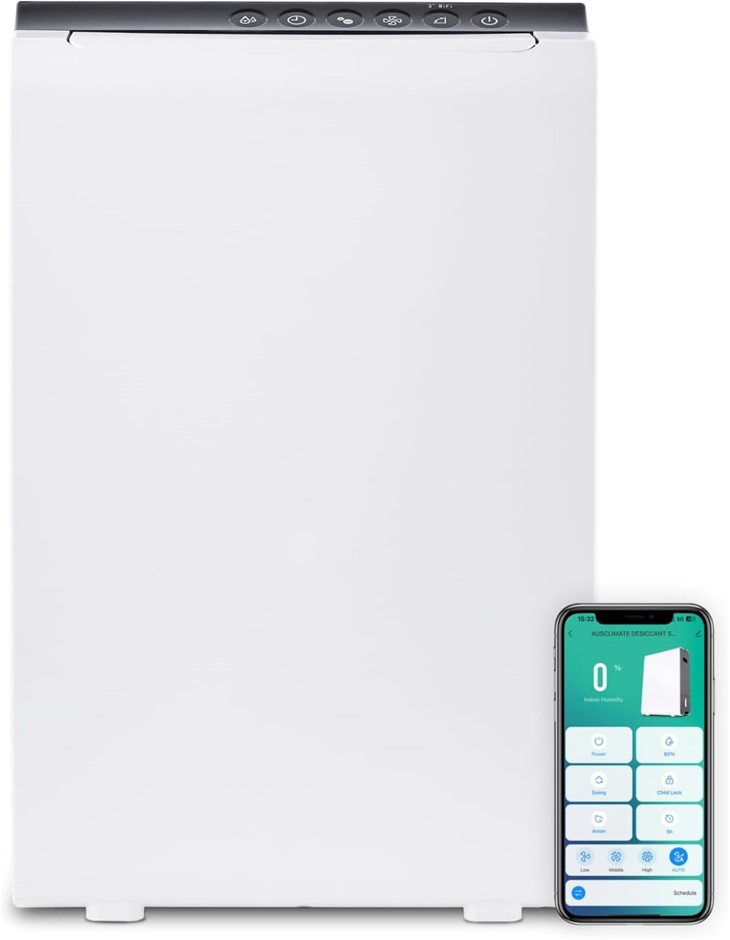 AUSCLIMATE Cool-Seasons Premium 10L Desiccant Dehumidifier.