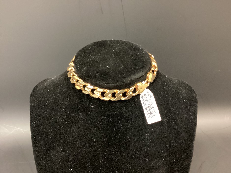 1 x Stamped 10k Yellow Gold, MHJ, Chain Bracelet