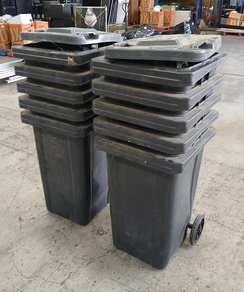 Unused 100L Rubbish Bin, Qty x10
