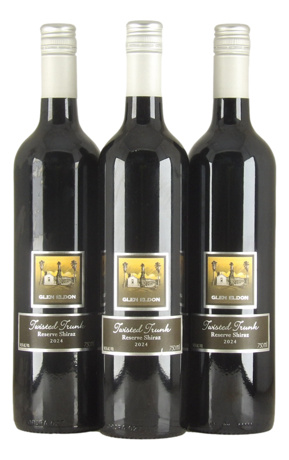 Glen Eldon Twisted Trunk Reserve Shiraz 2024 (3x 750mL). SA.