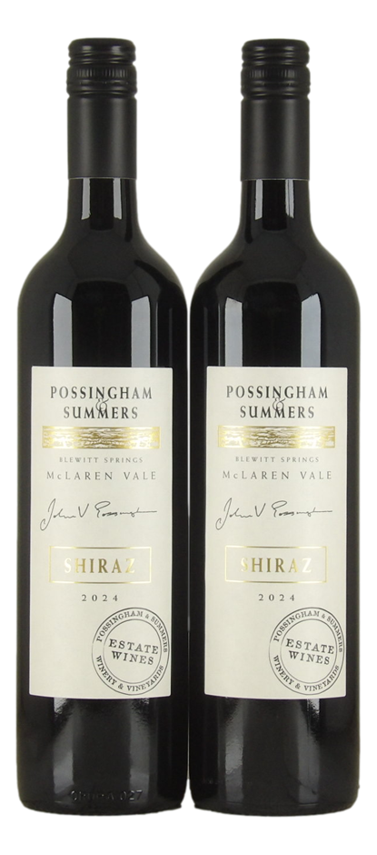 Possingham & Summers Signature Shiraz 2024 (2x 750mL). McLaren Vale.