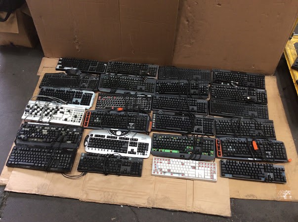 LASER Mixed Brand and Model Computer Keyboards (Lot of 24)