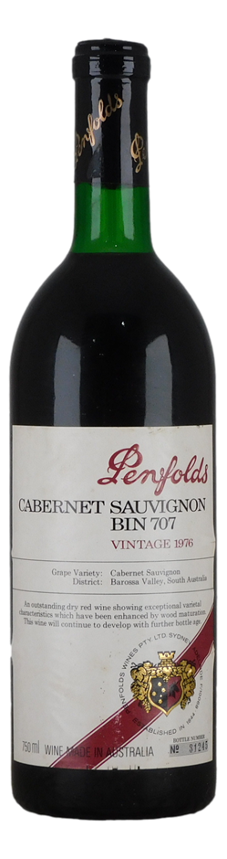 Penfolds Bin 707 Cabernet Sauvignon 1976 (1x 750mL), Barossa Valley.