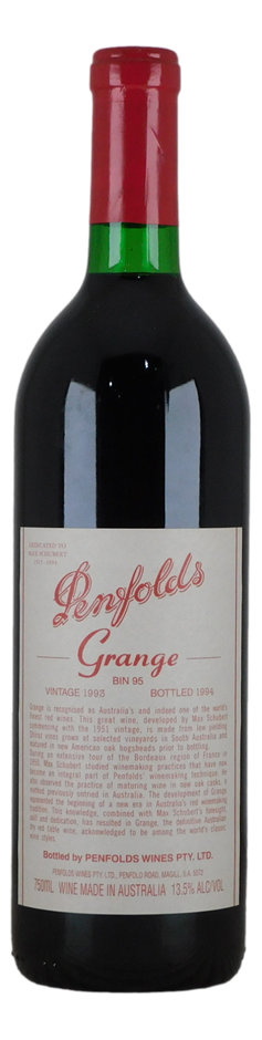 Penfolds Bin 95 Grange 1993 (1x 750mL), SA.