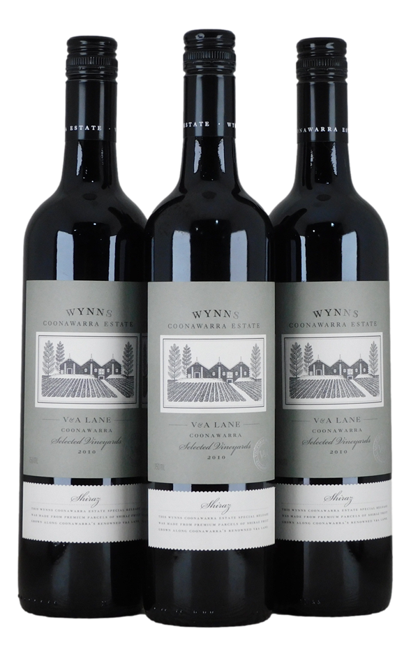 Wynns V&A Lane Shiraz 2010 (3x 750mL), Coonawarra.