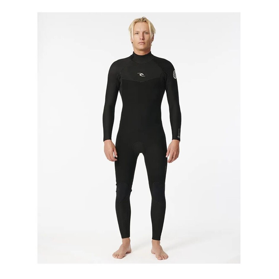 RIP CURL Men's Dawn Patrol 3/2mm Back Zip Steamer Wetsuit, Size M, Black (0