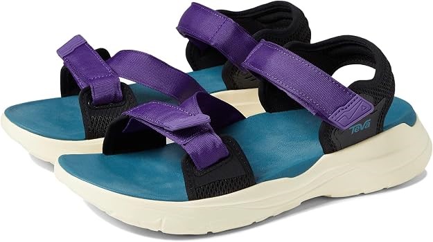 Teva Men's Zymic Outdoor Sandal, Black/Purple, 12 US NB: no box